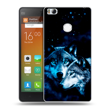 Пластиковый чехол на Xiaomi Mi4S с принтом Волки Пластиковый чехол на Xiaomi Mi4S с принтом Волки