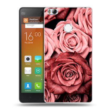 Пластиковый чехол на Xiaomi Mi4S с принтом Цветы розы Пластиковый чехол на Xiaomi Mi4S с принтом Цветы розы