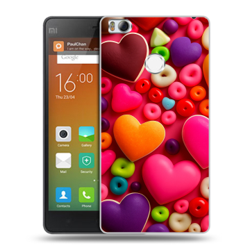 Пластиковый чехол на Xiaomi Mi4S с принтом Сердечки Пластиковый чехол на Xiaomi Mi4S с принтом Сердечки