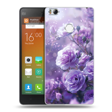 Пластиковый чехол на Xiaomi Mi4S с принтом Розы цветы Пластиковый чехол на Xiaomi Mi4S с принтом Розы цветы