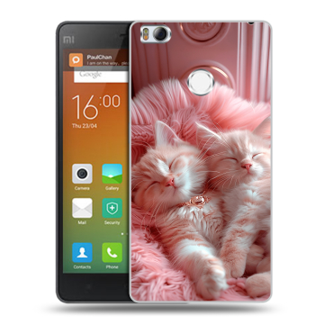 Пластиковый чехол на Xiaomi Mi4S с принтом котята котики Пластиковый чехол на Xiaomi Mi4S с принтом котята котики