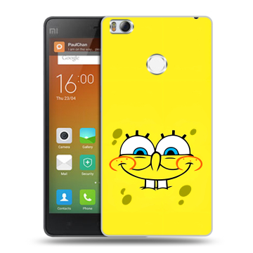 Пластиковый чехол на Xiaomi Mi4S с принтом спанчбоб спанч боб