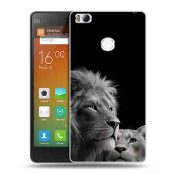 Пластиковый чехол на Xiaomi Mi4S с принтом Лев кошки Пластиковый чехол на Xiaomi Mi4S с принтом Лев кошки