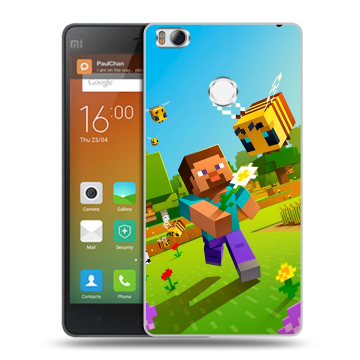 Пластиковый чехол на Xiaomi Mi4S с принтом Майнкрафт Minecraft