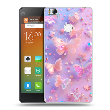 Пластиковый чехол на Xiaomi Mi4S с принтом Бабочки
