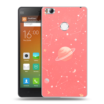 Пластиковый чехол на Xiaomi Mi4S с принтом Розовый космос Пластиковый чехол на Xiaomi Mi4S с принтом Розовый космос