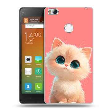 Пластиковый чехол на Xiaomi Mi4S с принтом Розовый котенок Пластиковый чехол на Xiaomi Mi4S с принтом Розовый котенок