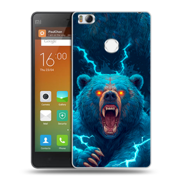 Пластиковый чехол на Xiaomi Mi4S с принтом Медведь Пластиковый чехол на Xiaomi Mi4S с принтом Медведь