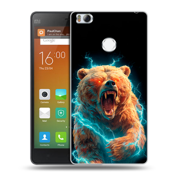 Пластиковый чехол на Xiaomi Mi4S с принтом Медведь Пластиковый чехол на Xiaomi Mi4S с принтом Медведь