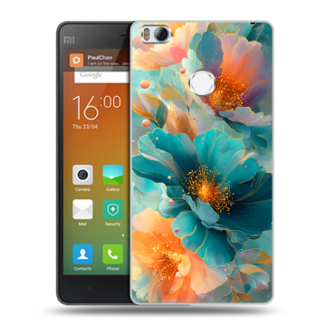 Пластиковый чехол на Xiaomi Mi4S с принтом Цветы Пластиковый чехол на Xiaomi Mi4S с принтом Цветы