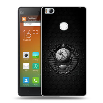 Пластиковый чехол на Xiaomi Mi4S с принтом Герб Флаг СССР