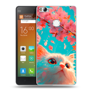Пластиковый чехол на Xiaomi Mi4S с принтом Красивый кот Пластиковый чехол на Xiaomi Mi4S с принтом Красивый кот