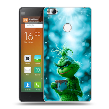 Пластиковый чехол на Xiaomi Mi4S с принтом Новый год гринч Пластиковый чехол на Xiaomi Mi4S с принтом Новый год гринч