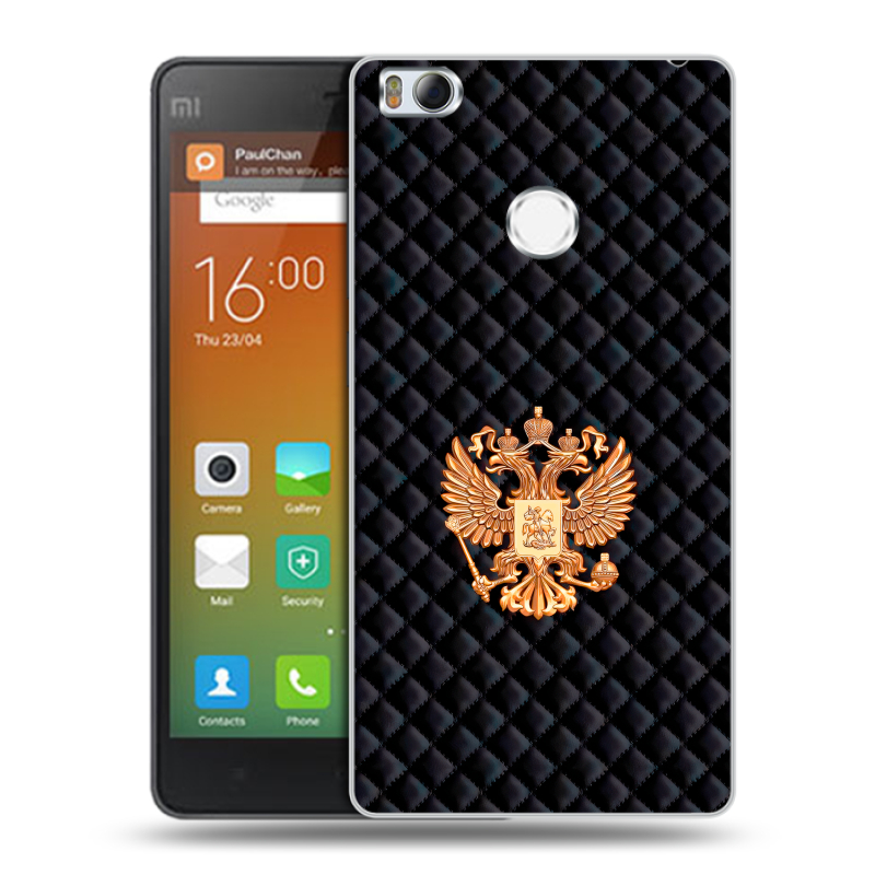 Пластиковый чехол на Xiaomi Mi4S с принтом Герб России принт Пластиковый чехол на Xiaomi Mi4S с принтом Герб России принт
