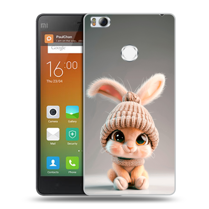 Пластиковый чехол на Xiaomi Mi4S с принтом Кролик Пластиковый чехол на Xiaomi Mi4S с принтом Кролик