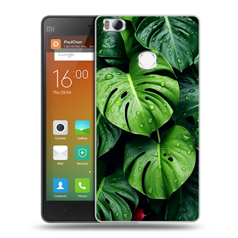 Пластиковый чехол на Xiaomi Mi4S с принтом Листья Пластиковый чехол на Xiaomi Mi4S с принтом Листья
