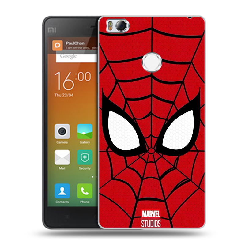 Пластиковый чехол на Xiaomi Mi4S с принтом человек паук spiderman Пластиковый чехол на Xiaomi Mi4S с принтом человек паук spiderman