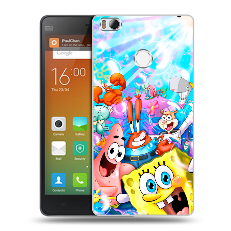 Пластиковый чехол на Xiaomi Mi4S с принтом спанчбоб спанч боб Пластиковый чехол на Xiaomi Mi4S с принтом спанчбоб спанч боб