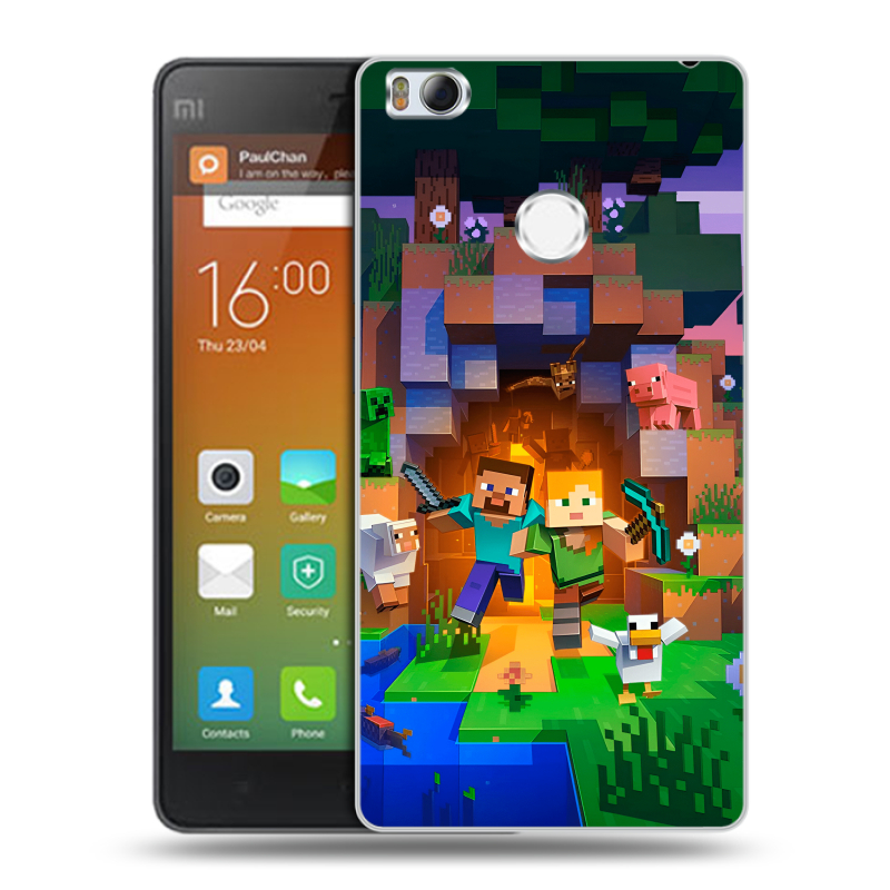 Пластиковый чехол на Xiaomi Mi4S с принтом Майнкрафт Minecraft Пластиковый чехол на Xiaomi Mi4S с принтом Майнкрафт Minecraft
