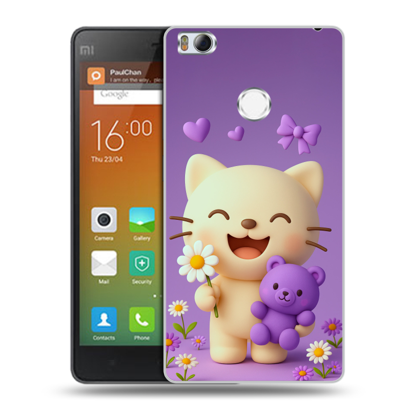 Пластиковый чехол на Xiaomi Mi4S с принтом для девочек Пластиковый чехол на Xiaomi Mi4S с принтом для девочек