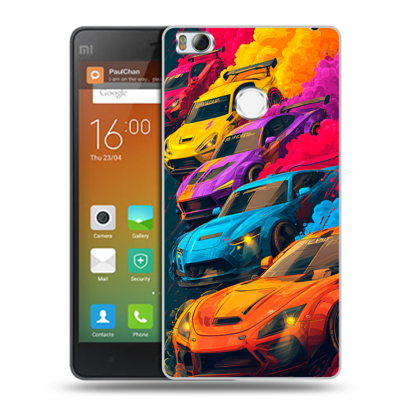 Пластиковый чехол на Xiaomi Mi4S с принтом Тачки Пластиковый чехол на Xiaomi Mi4S с принтом Тачки