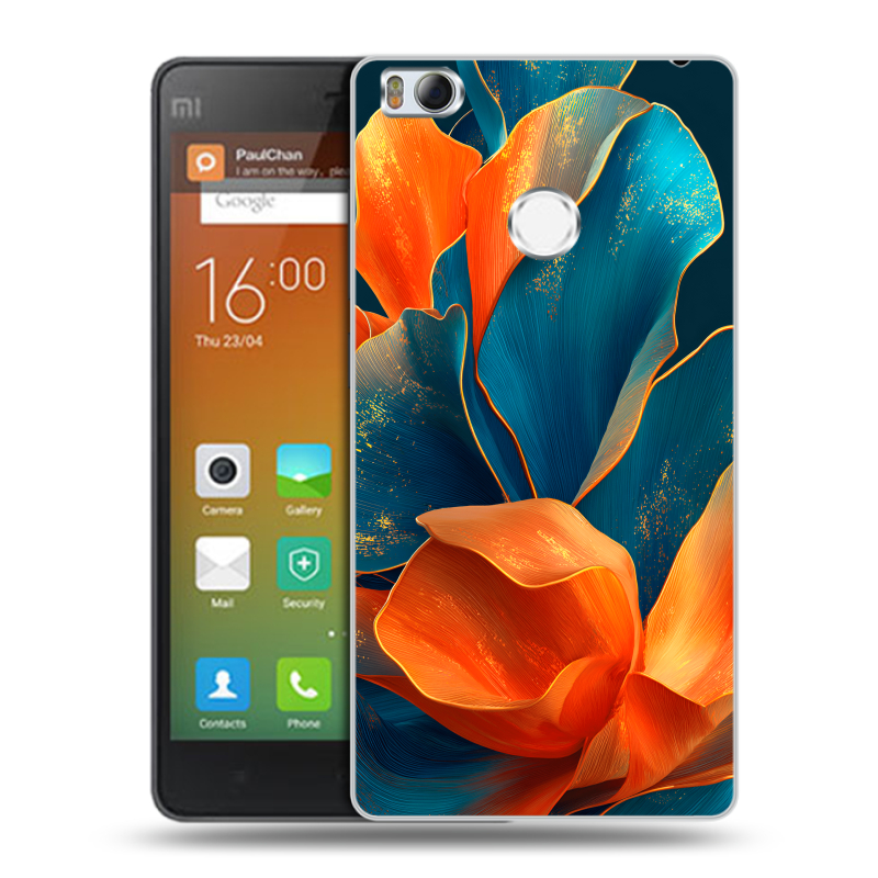Пластиковый чехол на Xiaomi Mi4S с принтом Цветы Пластиковый чехол на Xiaomi Mi4S с принтом Цветы