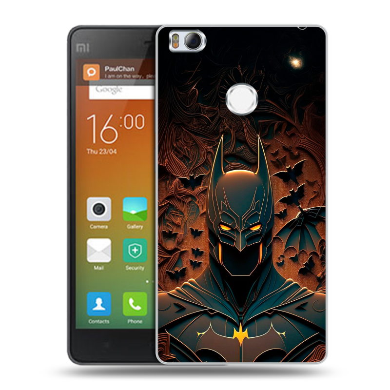 Пластиковый чехол на Xiaomi Mi4S с принтом Batman Бэтмен Пластиковый чехол на Xiaomi Mi4S с принтом Batman Бэтмен