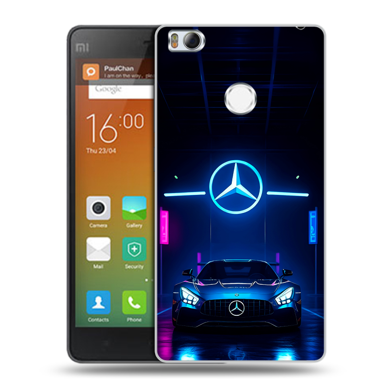Пластиковый чехол на Xiaomi Mi4S с принтом Mercedes Мерседес Пластиковый чехол на Xiaomi Mi4S с принтом Mercedes Мерседес