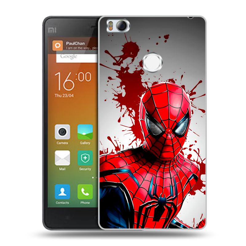 Пластиковый чехол на Xiaomi Mi4S с принтом Spiderman Человек паук Пластиковый чехол на Xiaomi Mi4S с принтом Spiderman Человек паук