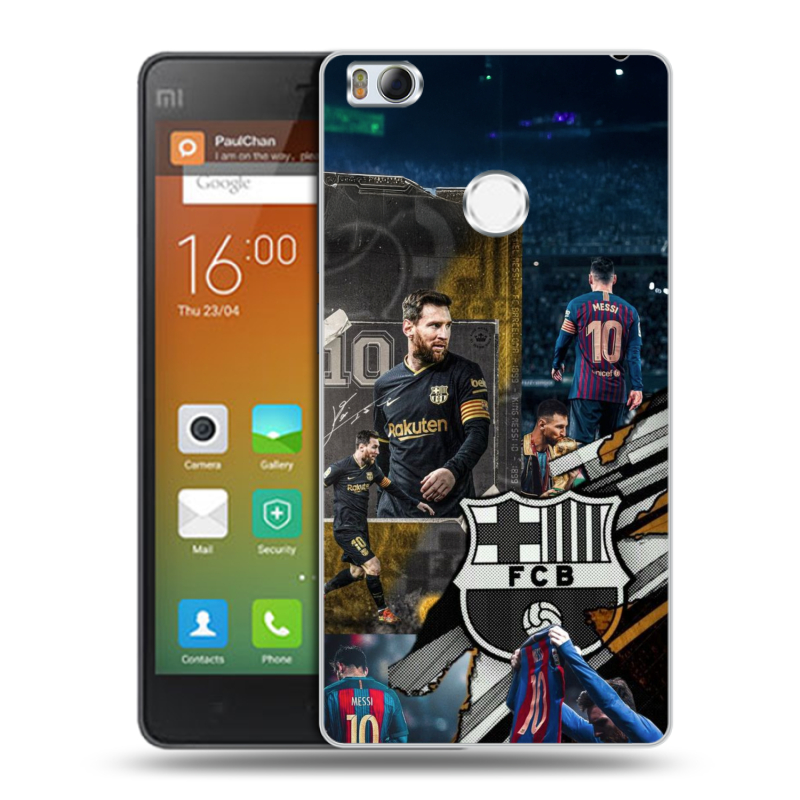 Пластиковый чехол на Xiaomi Mi4S с принтом Messi Barcelona Пластиковый чехол на Xiaomi Mi4S с принтом Messi Barcelona