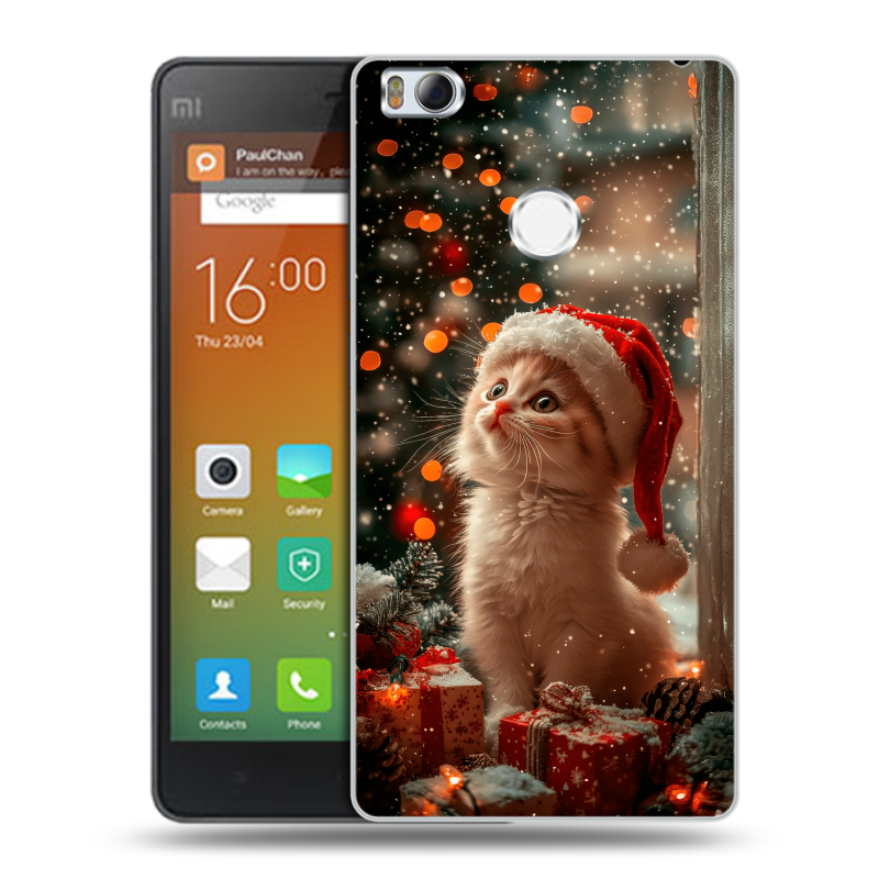 Пластиковый чехол на Xiaomi Mi4S с принтом Новый год Пластиковый чехол на Xiaomi Mi4S с принтом Новый год