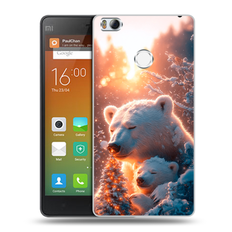 Пластиковый чехол на Xiaomi Mi4S с принтом Новый год Пластиковый чехол на Xiaomi Mi4S с принтом Новый год