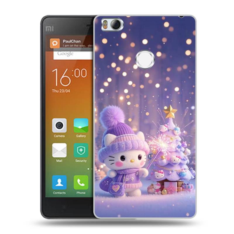 Пластиковый чехол на Xiaomi Mi4S с принтом Новый год Пластиковый чехол на Xiaomi Mi4S с принтом Новый год