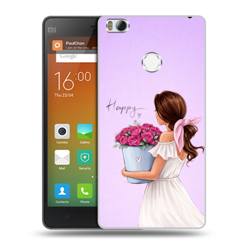 Пластиковый чехол на Xiaomi Mi4S с принтом женский Пластиковый чехол на Xiaomi Mi4S с принтом женский