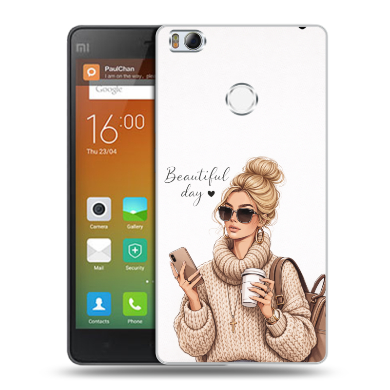 Пластиковый чехол на Xiaomi Mi4S с принтом женский Пластиковый чехол на Xiaomi Mi4S с принтом женский