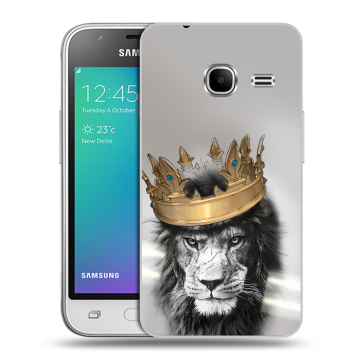 Силиконовый чехол на Samsung Galaxy J1 mini (2016) с принтом Лев с короной Силиконовый чехол на Samsung Galaxy J1 mini (2016) с принтом Лев с короной