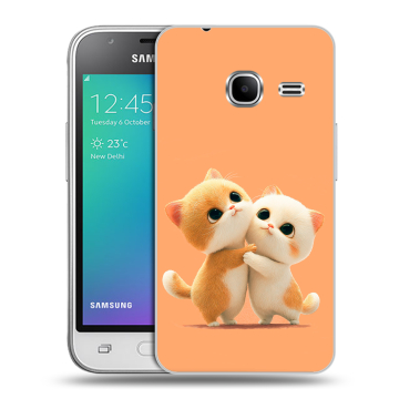 Силиконовый чехол на Samsung Galaxy J1 mini (2016) с принтом Милые котики Силиконовый чехол на Samsung Galaxy J1 mini (2016) с принтом Милые котики