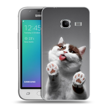 Силиконовый чехол на Samsung Galaxy J1 mini (2016) с принтом Коты Силиконовый чехол на Samsung Galaxy J1 mini (2016) с принтом Коты