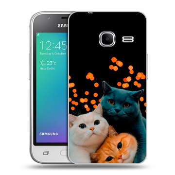 Силиконовый чехол на Samsung Galaxy J1 mini (2016) с принтом Кошки Силиконовый чехол на Samsung Galaxy J1 mini (2016) с принтом Кошки