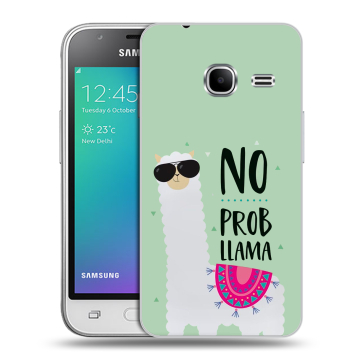 Силиконовый чехол на Samsung Galaxy J1 mini (2016) с принтом Лама Силиконовый чехол на Samsung Galaxy J1 mini (2016) с принтом Лама