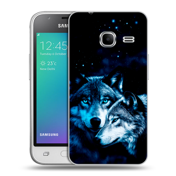 Силиконовый чехол на Samsung Galaxy J1 mini (2016) с принтом Волки Силиконовый чехол на Samsung Galaxy J1 mini (2016) с принтом Волки