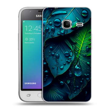 Силиконовый чехол на Samsung Galaxy J1 mini (2016) с принтом Листья Силиконовый чехол на Samsung Galaxy J1 mini (2016) с принтом Листья