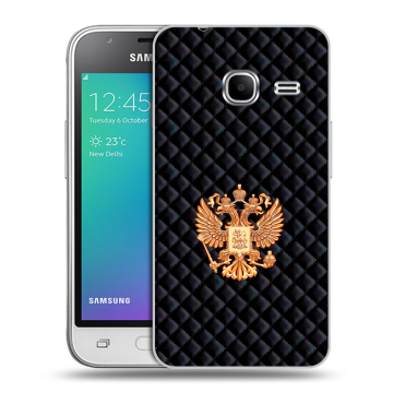 Силиконовый чехол на Samsung Galaxy J1 mini (2016) с принтом Герб России принт Силиконовый чехол на Samsung Galaxy J1 mini (2016) с принтом Герб России принт