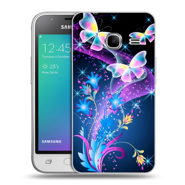 Силиконовый чехол на Samsung Galaxy J1 mini (2016) с принтом Бабочки Силиконовый чехол на Samsung Galaxy J1 mini (2016) с принтом Бабочки