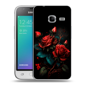 Силиконовый чехол на Samsung Galaxy J1 mini (2016) с принтом Розы красные Силиконовый чехол на Samsung Galaxy J1 mini (2016) с принтом Розы красные