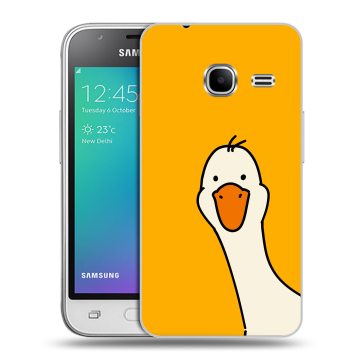 Силиконовый чехол на Samsung Galaxy J1 mini (2016) с принтом Утка Силиконовый чехол на Samsung Galaxy J1 mini (2016) с принтом Утка