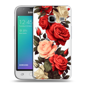 Силиконовый чехол на Samsung Galaxy J1 mini (2016) с принтом Розы Силиконовый чехол на Samsung Galaxy J1 mini (2016) с принтом Розы