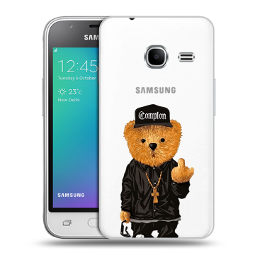 Силиконовый чехол на Samsung Galaxy J1 mini (2016) с принтом Плюшевый медведь Силиконовый чехол на Samsung Galaxy J1 mini (2016) с принтом Плюшевый медведь