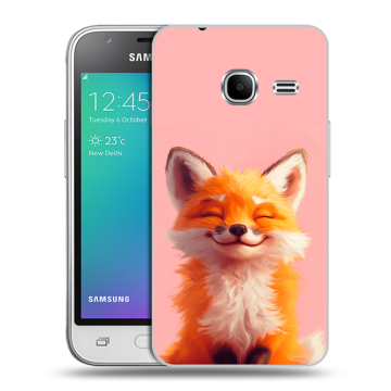 Силиконовый чехол на Samsung Galaxy J1 mini (2016) с принтом милая лиса Силиконовый чехол на Samsung Galaxy J1 mini (2016) с принтом милая лиса