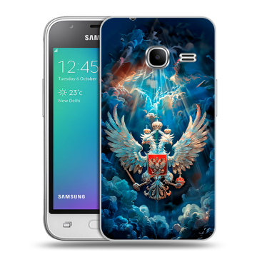 Силиконовый чехол на Samsung Galaxy J1 mini (2016) с принтом Герб флаг России Силиконовый чехол на Samsung Galaxy J1 mini (2016) с принтом Герб флаг России